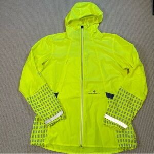 RONHILL Tech Afterhours Jacket Women’s Medium Yellow Reflective Running Full Zip